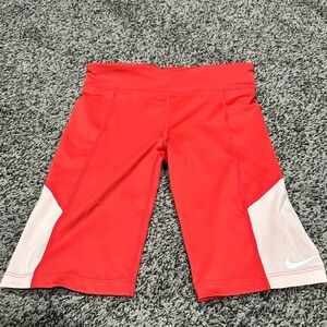 Nike Kids Red and Light Pink Shorts